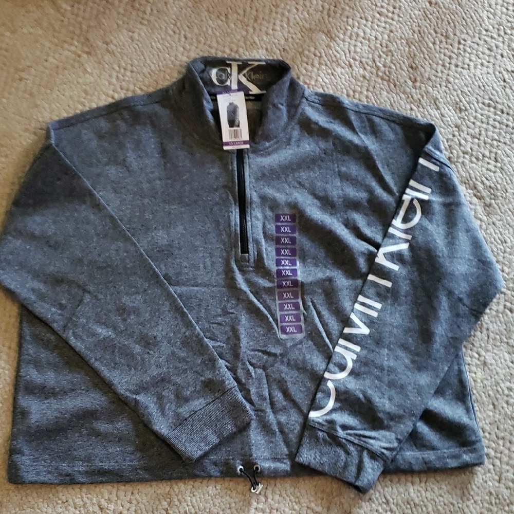 Calvin Klein Gray Quarter-Zip Pullover